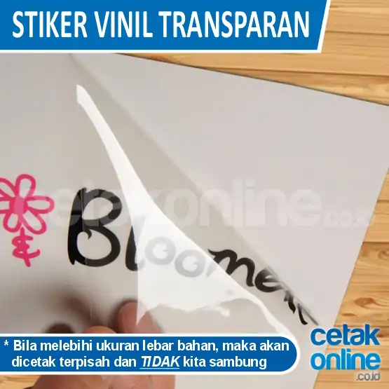 Stiker Vinil Transparan