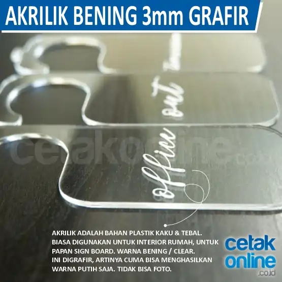 Akrilik Bening 3mm Grafir