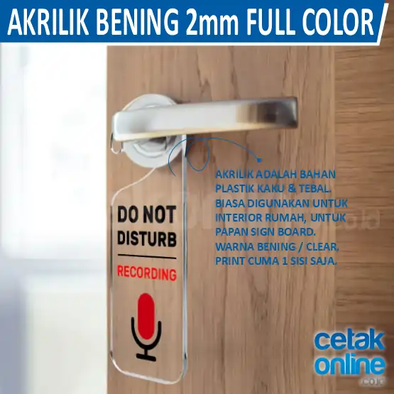 Akrilik Bening 2mm Print Full Color